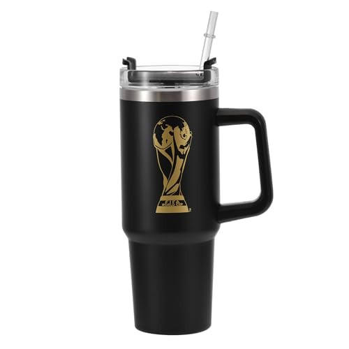 Wagon International Official FIFA World Cup 2026 Edition - 30oz Insulated Double Tumbler W/Handle & Straw - Premium Stainless Steel- Handwash Only - Keep Beverages Hot 12 hr/Cold 24 hr - Black | Amazon (US)