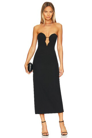 Bardot Eleni Midi Dress in Black from Revolve.com | Revolve Clothing (Global)