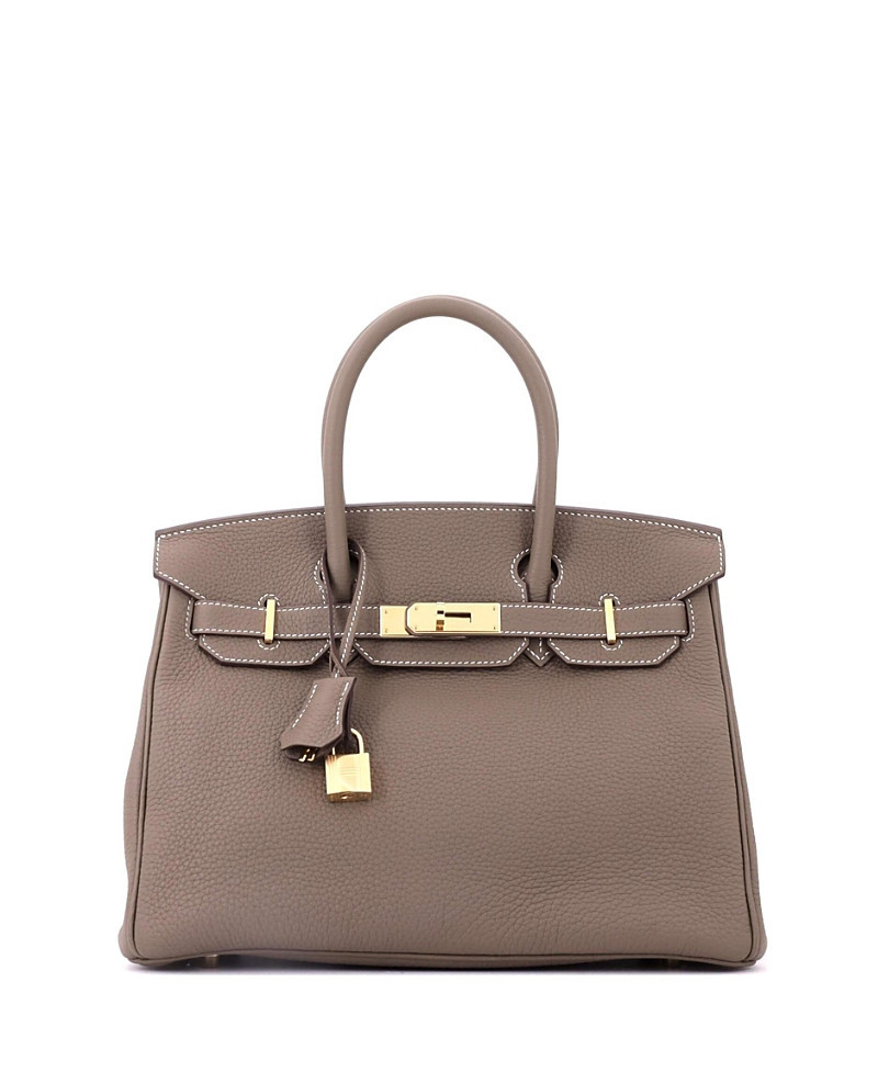 Pre-Owned HERMES Birkin 30 Handbag Grey Togo with Gold Hardware | Bloomingdale's (US)