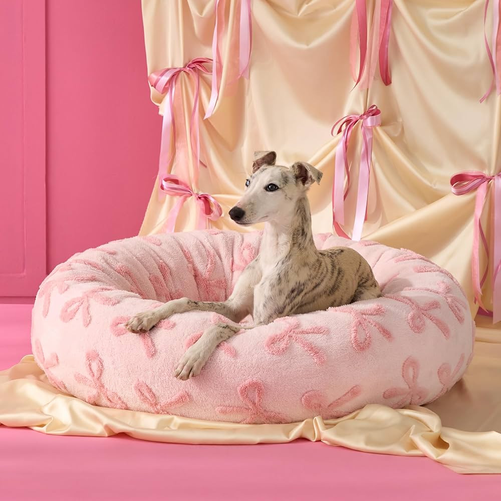 LE SURE Shown on TV Donut Large Dog Beds - Round Cat Beds Indoor Anti-Anxiety Calming Gift for Pe... | Amazon (US)