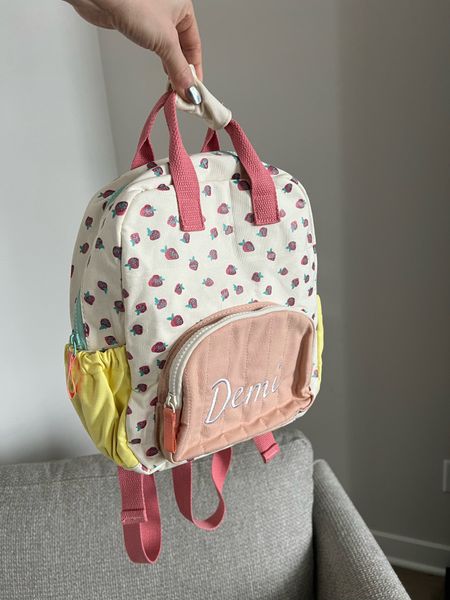 Personalized strawberryToddler backpack