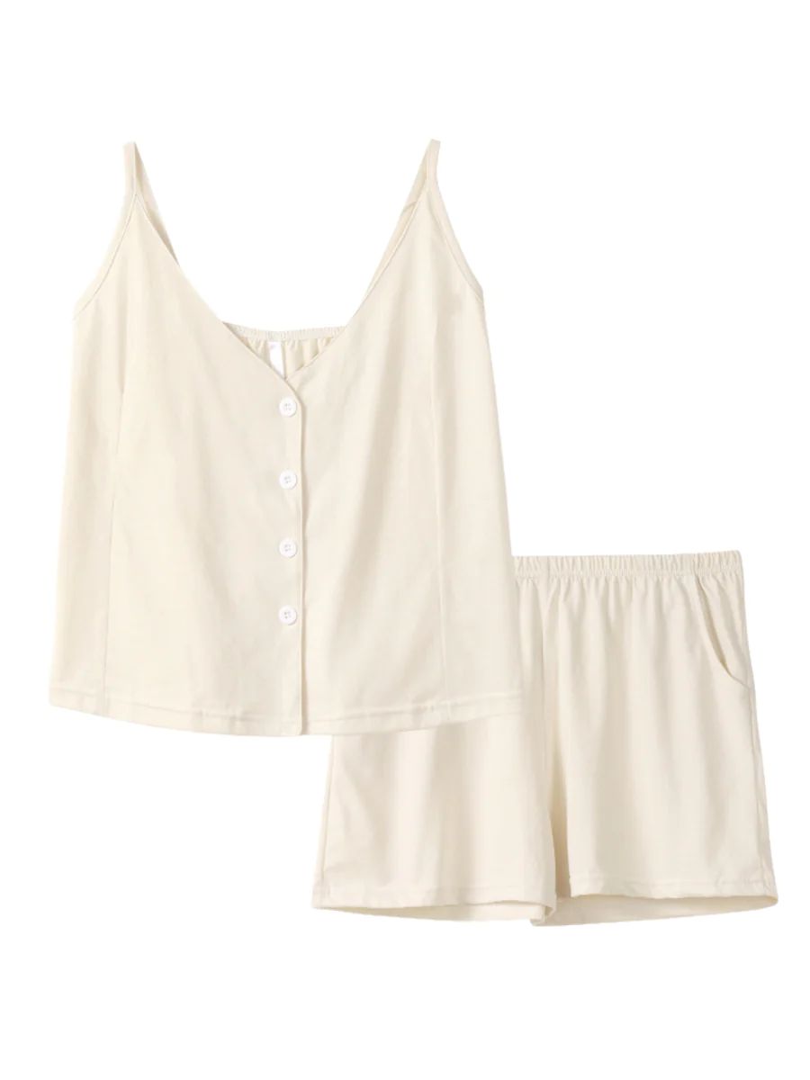 Sisley Buttoned Sleeveless Pajama Set | Kyria Lingerie