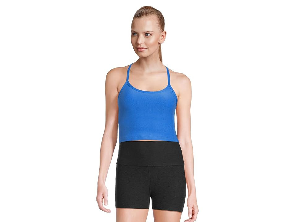 Beyond Yoga Spacedye Slim Racerback Cropped Tank Top Women's Clothing Court Blue : LG, Polyester/Spandex | Zappos