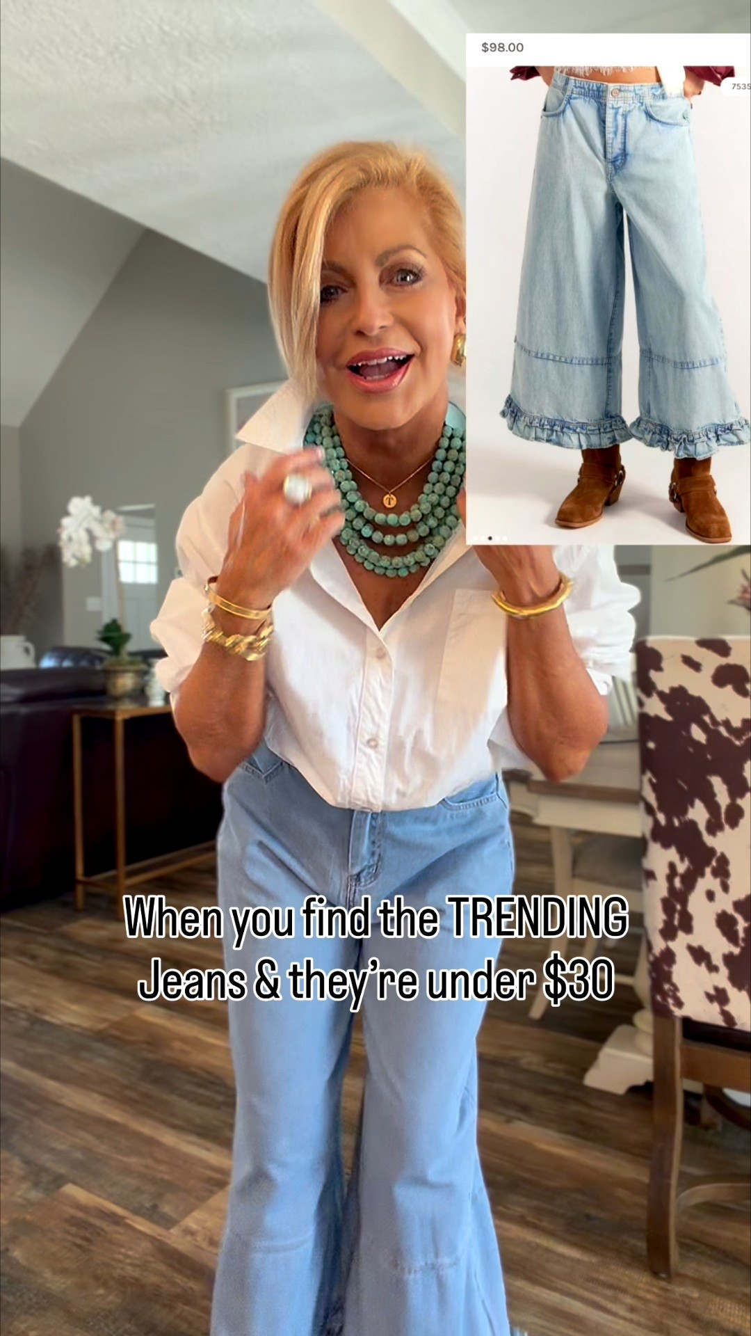 The look just like the pricier ones!!!  
Sizes I’m wearing 
Jeans/sm
White shirt/med

#LTKFindsUnder50 #LTKOver40 #LTKgrwm