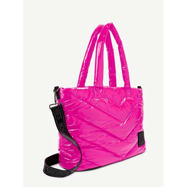 Love & Sports Women's Olivia Large Tote Bag, Fuschia - Walmart.com | Walmart (US)