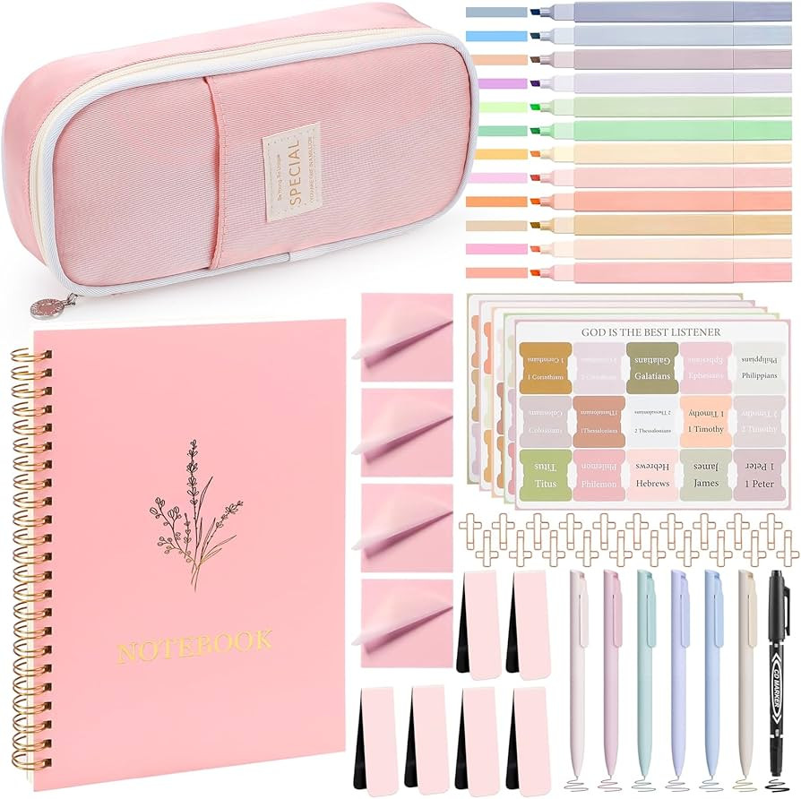 Bible Study Supplies, Bible Journaling Kit, Bible Study Kit for Women, Aesthetic Book Annotation ... | Amazon (US)