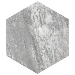 Marbilia Hex Bardiglio with Biotech 11 in. x 13 in. Porcelain Floor and Wall Tile (10.64 sq. ft./Case) | The Home Depot