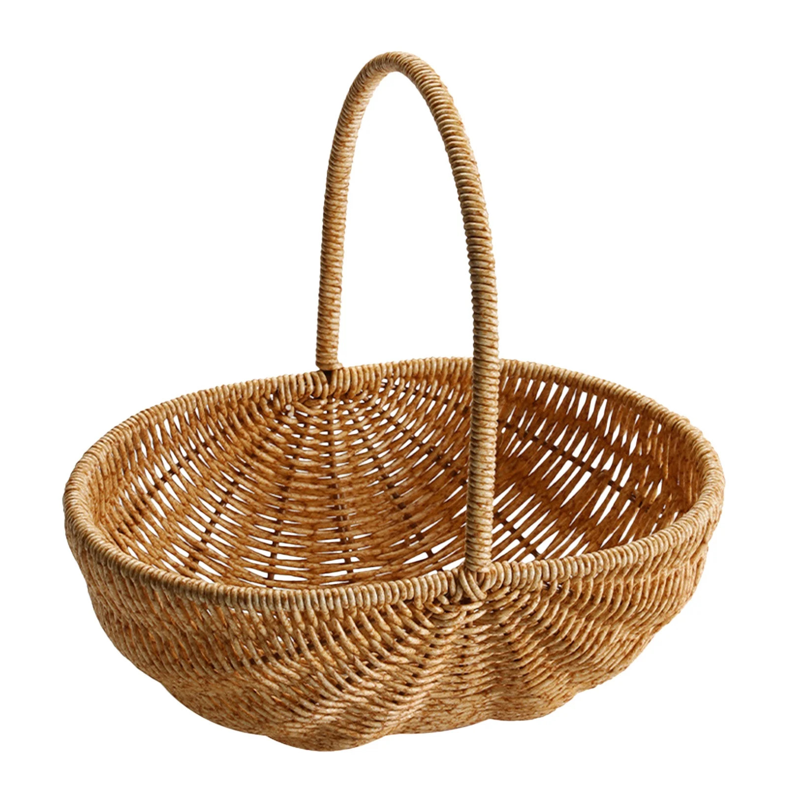 Ruhiku GW Plastic Wicker Picnic Baskets with Handles Multipurpose Woven Basket Decoration Large W... | Walmart (US)