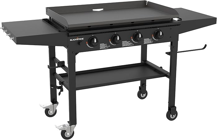 Blackstone 36 Inch 4 Burner 60,000 BTU Portable Steel Griddle Cooking Station with Foldable Legs,... | Amazon (US)