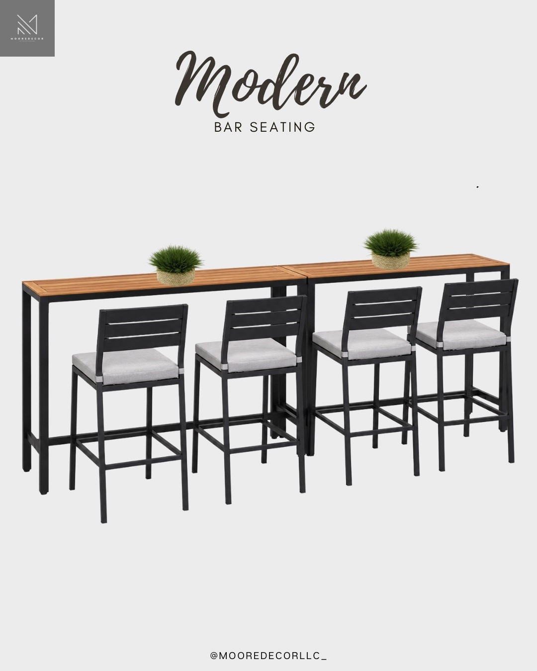 The perfect spot for morning coffee, afternoon cocktails, or casual conversations. This modern bar-height seating adds both function and style to any outdoor entertaining space.

#LTKHome #LTKSeasonal