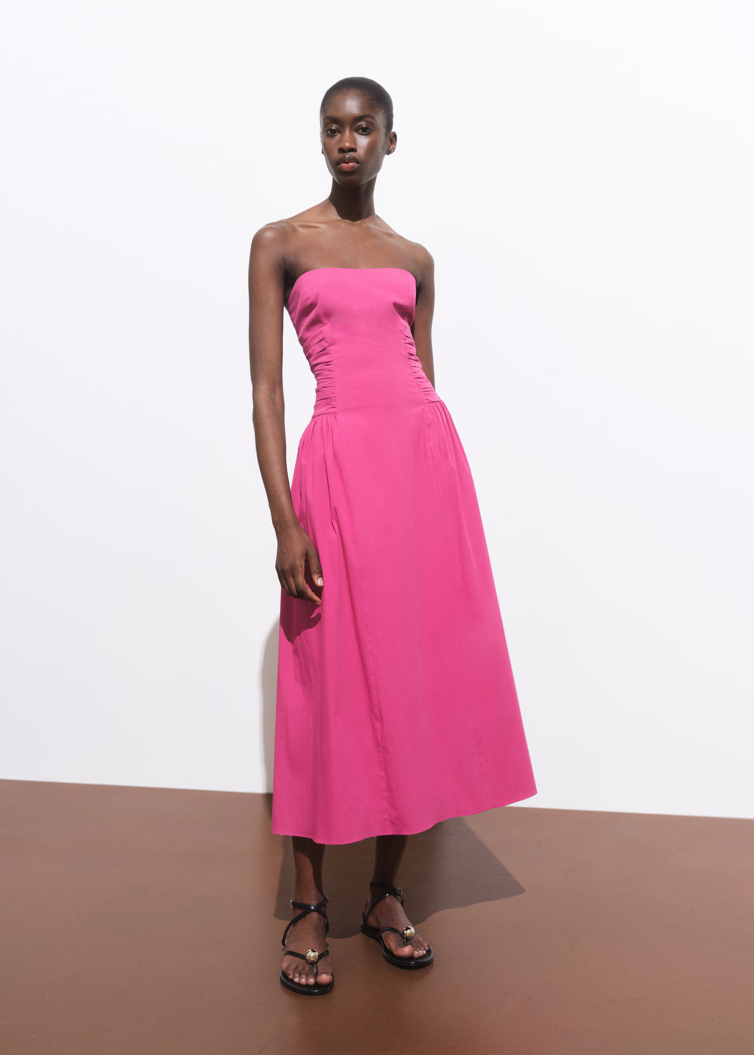 Strapless midi-dress - Women | MANGO USA | Mango (US/MX/AU)