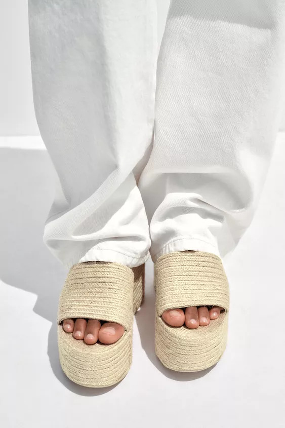 JUTE PLATFORM WEDGES | Zara US
