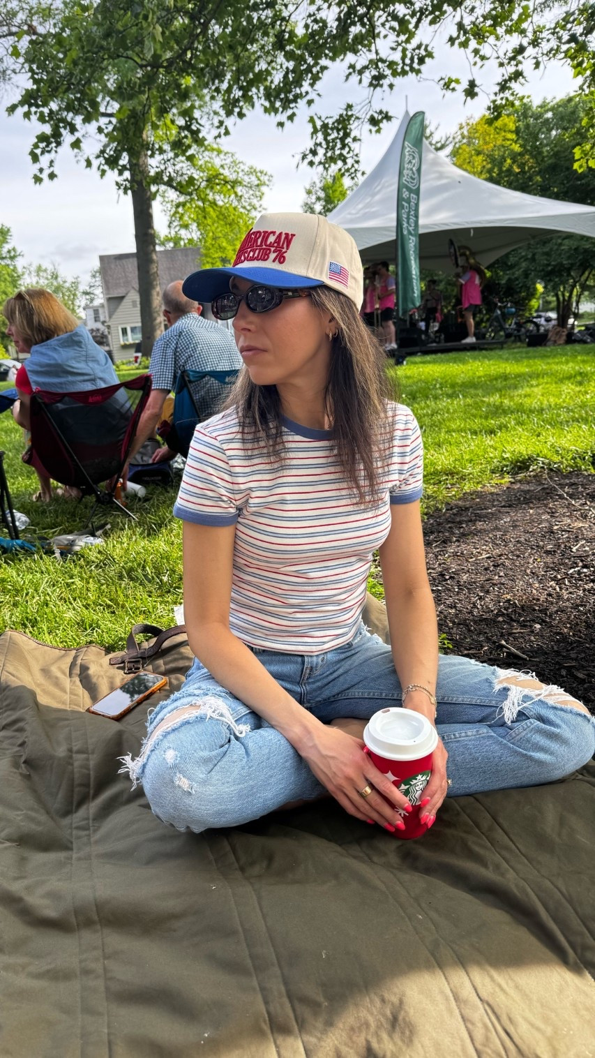 Red white and blue outfit
Wearing a S in the tee 
Memorial Day sale
Memorial weekend sale
Babydoll tee
Striped tee
Short on sale
Women’s clothing sale
Trucker hat
Vintage hat

#LTKootd #LTKSaleAlert