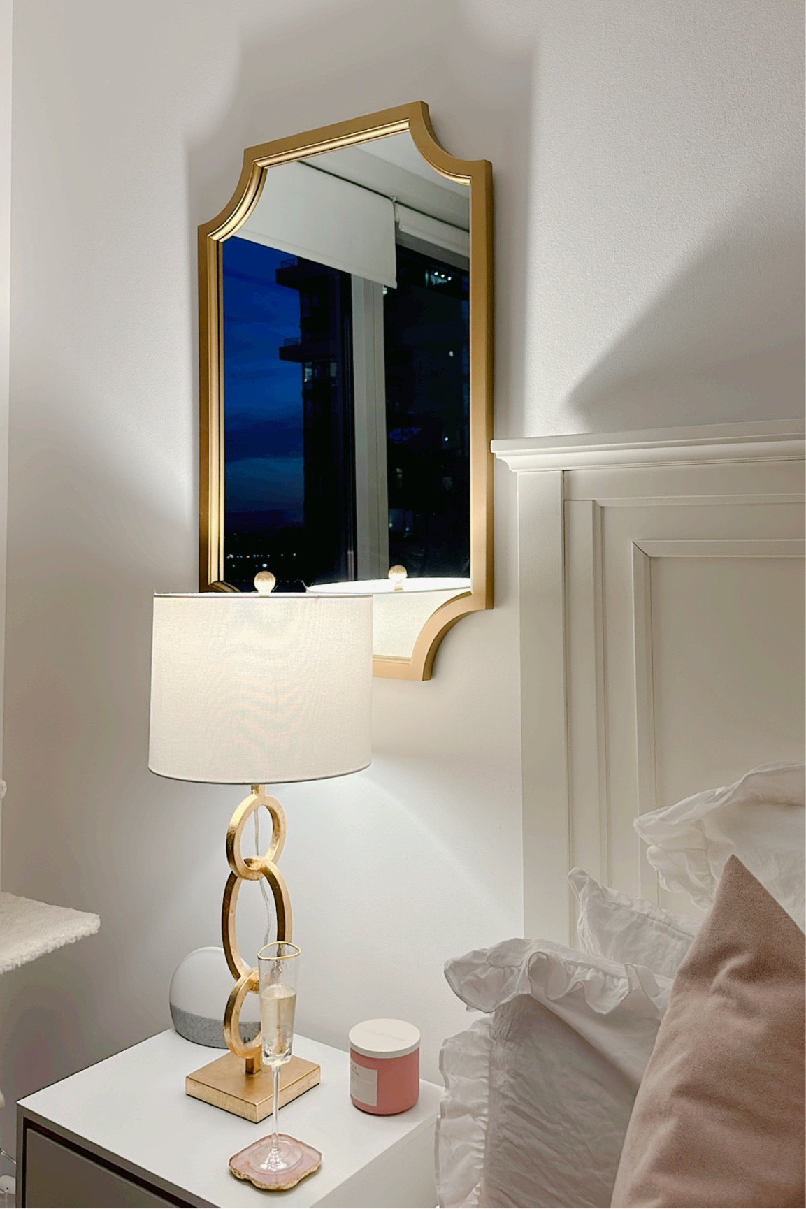 Nyc bedside table accent mirror 

#LTKunder100 #LTKhome