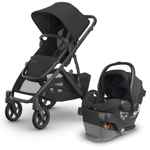UPPAbaby Travel System - Vista V3 Stroller + Mesa V2 Infant Car Seat Combo - Toddler Seat, Rain Shield, Bug Shield, Storage Bag, Car Seat, Base + Infant Insert Included - Jake (Charcoal) | Amazon (US)