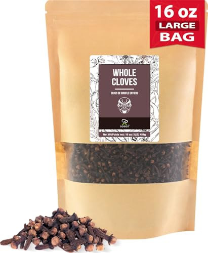 Soeos Whole Cloves 16 Ounce Bulk, Premium Quality Fresh Hand Picked Cloves Whole, Great for Foods and Tea, Clove Pomander Balls & Potpourri, Gluten Free, Non GMO, Kosher | Amazon (US)