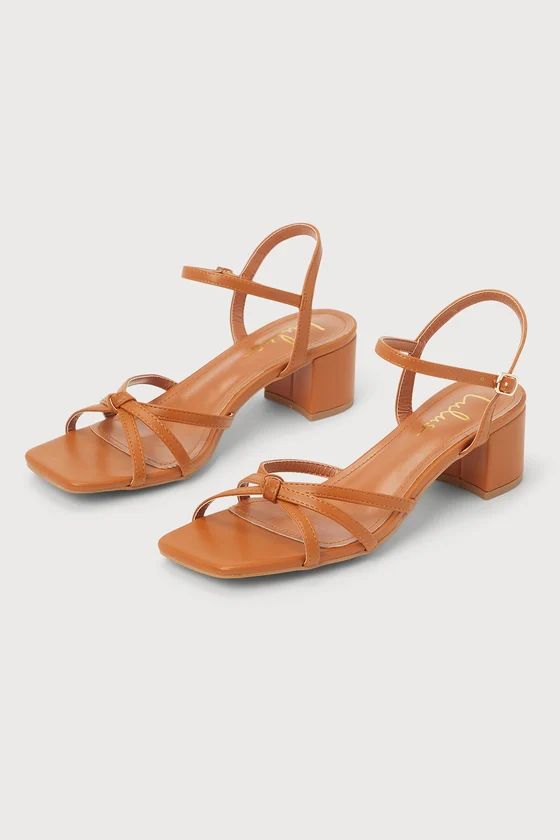 Adelaid Brown Knotted High Heel Sandals | Lulus (US)