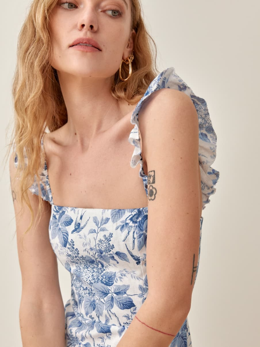 Spaulding Linen Dress | Reformation (Global)