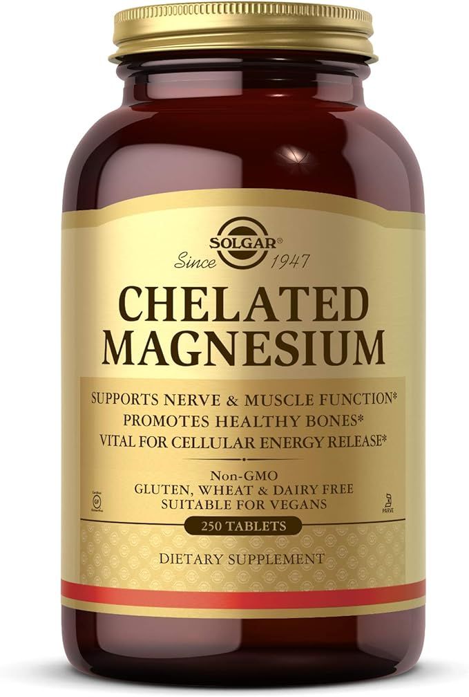 Solgar Chelated Magnesium, 250 Tablets - Supports Nerve & Muscle Function - Promotes Healthy Bone... | Amazon (US)