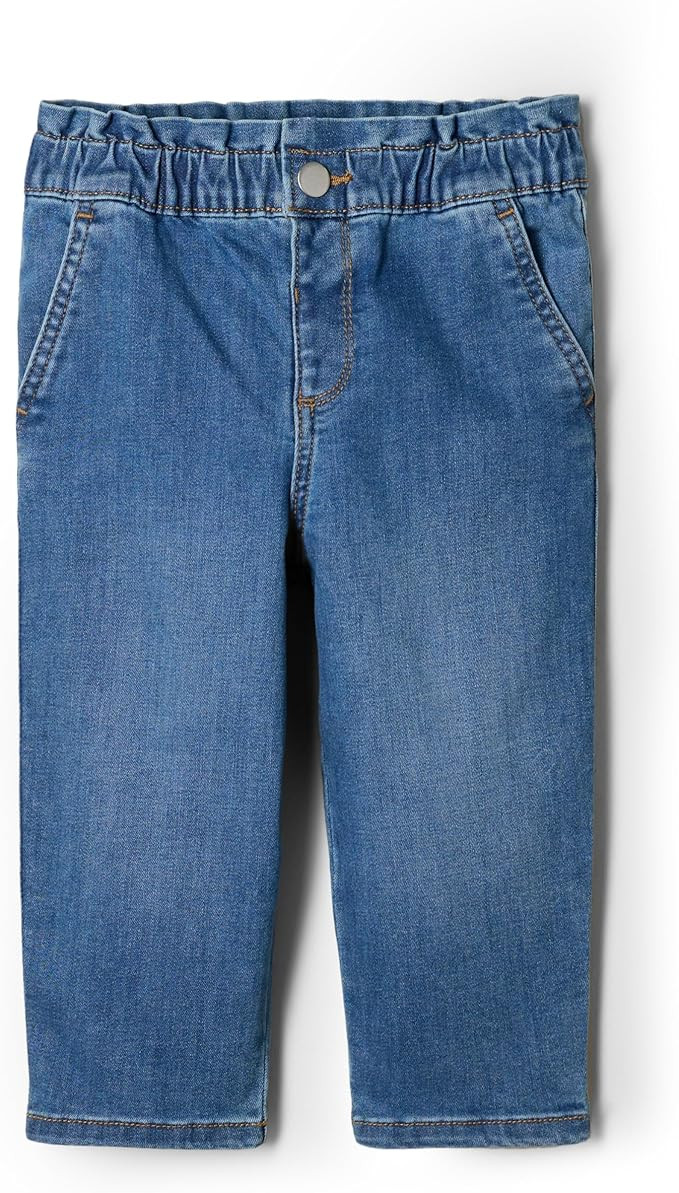 Amazon Essentials x Sofia Grainge Toddlers and Baby Girls' Straight Leg Jean with Ruffle | Amazon (US)