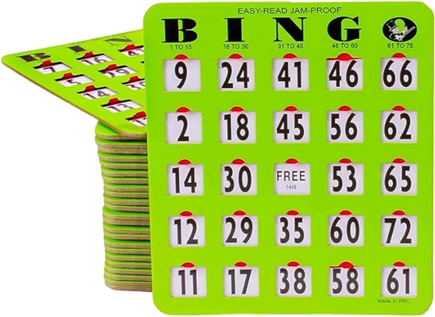 MR CHIPS Jam-Proof Easy-Read Large Print Fingertip Bingo Cards with Sliding Windows - 10 Pack in ... | Amazon (US)