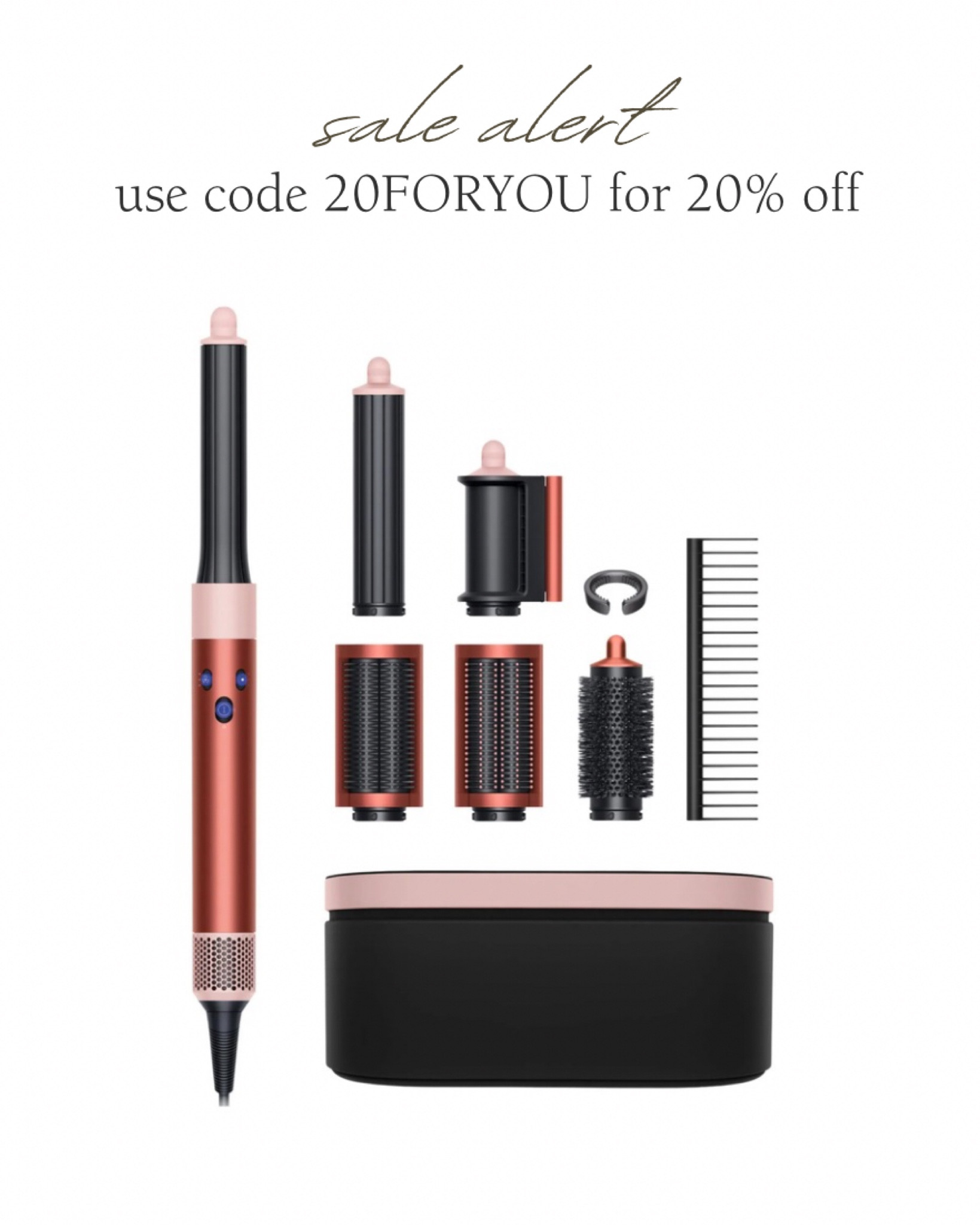 20% off Dyson Airwrap at Sephora!! Use code 20FORYOU 

#LTKCyberWeek #LTKGiftGuide #LTKBeauty