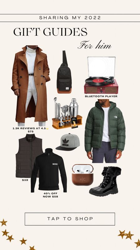 Gifts for him. Amazon finds for him. Amazon gifts. Men jacket. Sorel boots for men. Long coat wool for men. Gifts for men. 

#LTKHoliday #LTKSeasonal #LTKGiftGuide