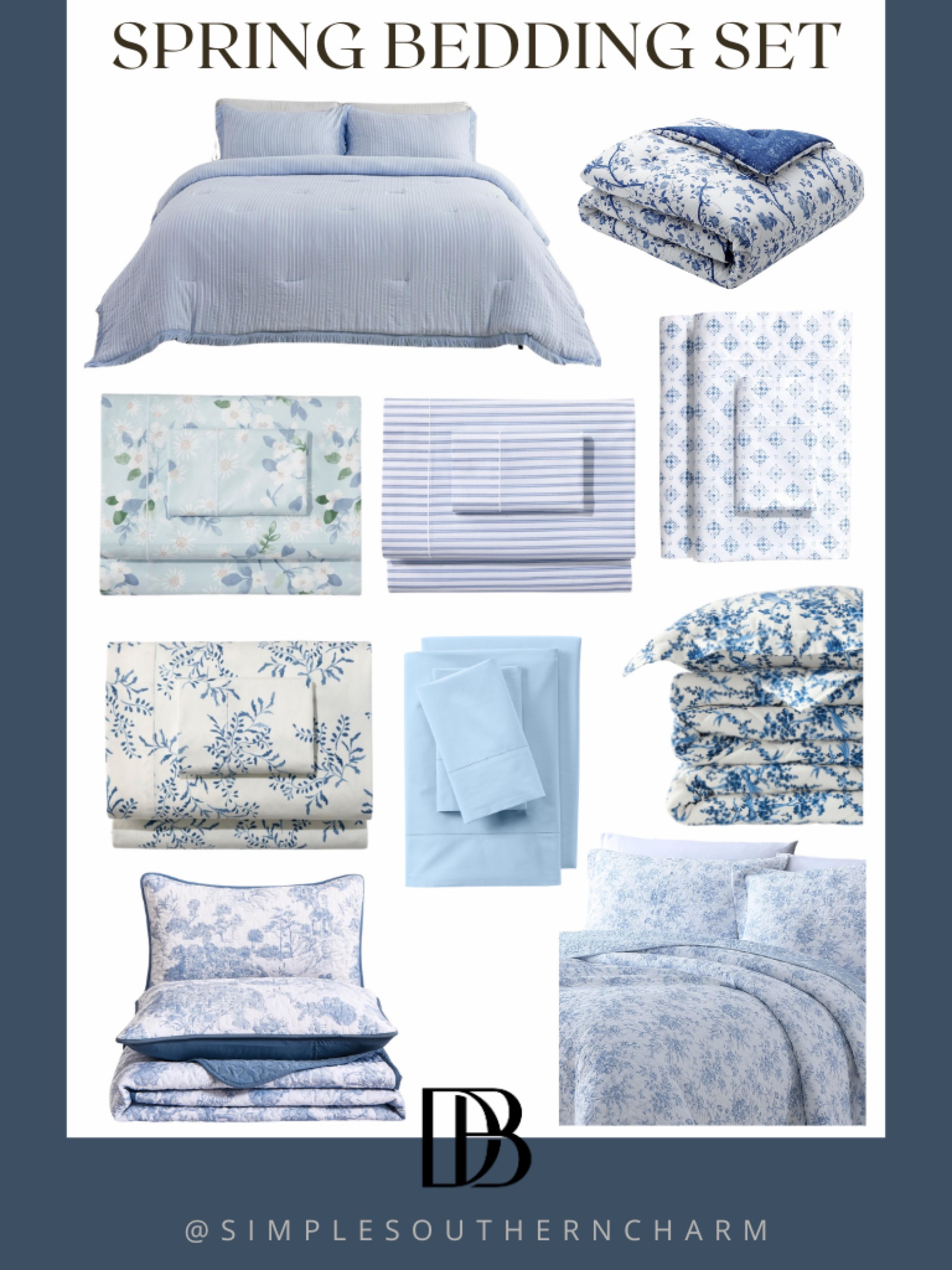 Elevate your bedroom with the timeless elegance of white and blue spring bedding sets, bringing a touch of freshness to your sleep space. #SpringBedding #BlueAndWhite #BedroomRefresh



#LTKhome #LTKsalealert