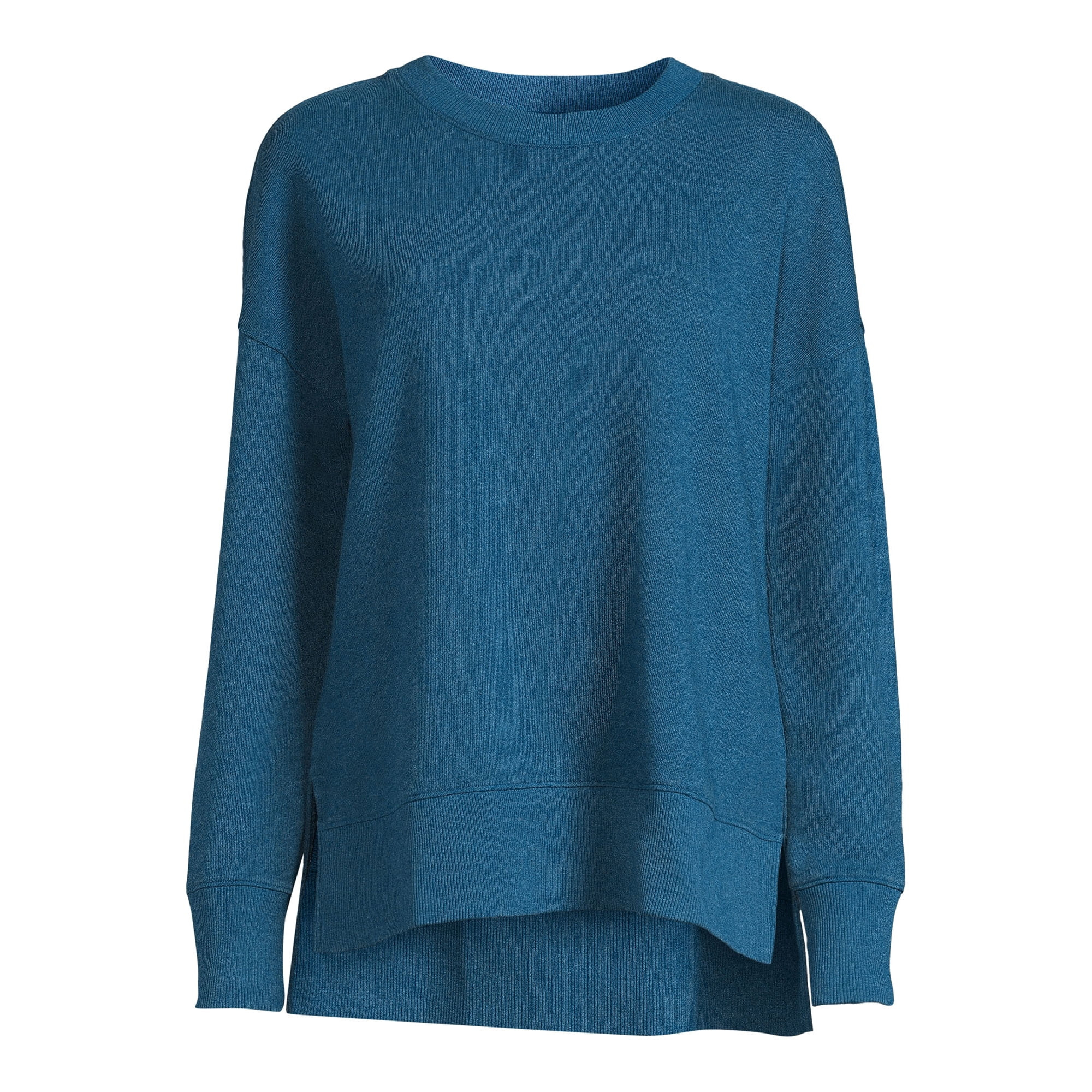 Time and Tru Women's High Low Pullover Sweatshirt, Sizes S-3XL - Walmart.com | Walmart (US)