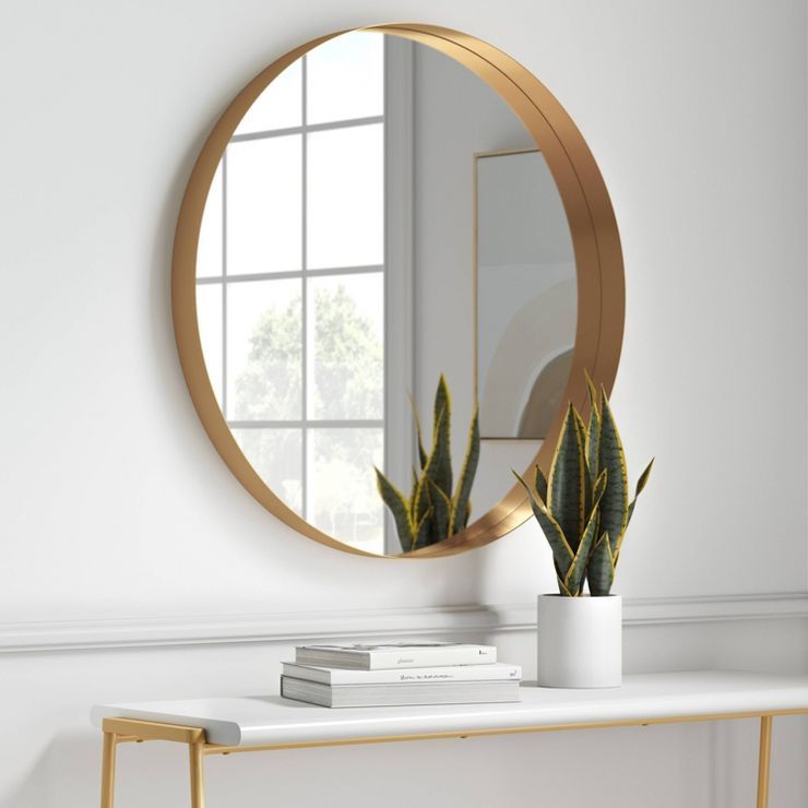 30" Flush Mount Round Decorative Wall Mirror - Project 62™ | Target