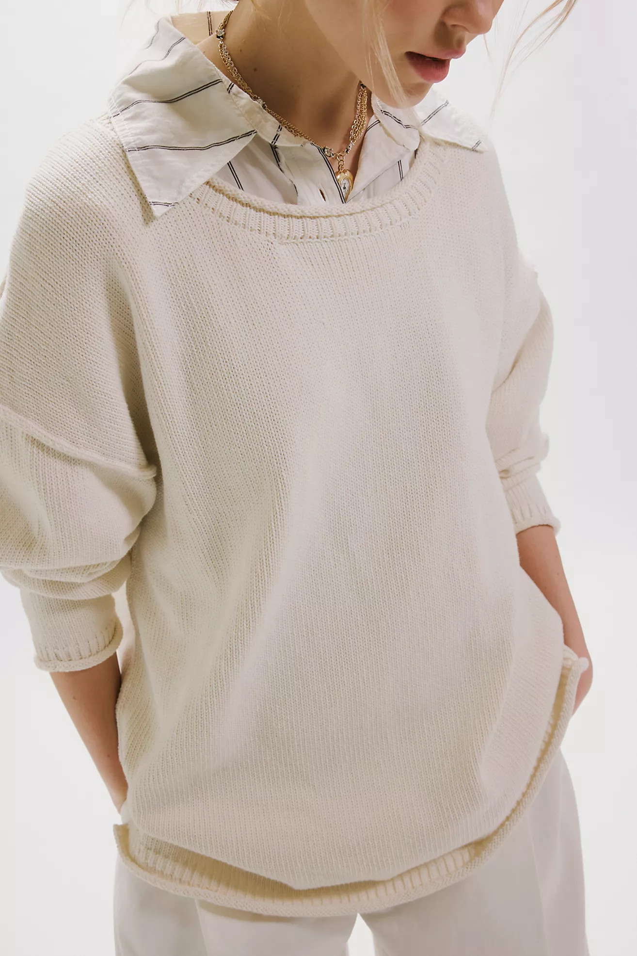 We The Free Ella Roll-Neck Cotton Knit Sweater | Free People (Global - UK&FR Excluded)