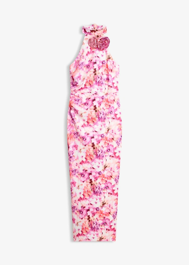 Avondjurk met bloemenapplicatie pink-paars gebloemd | Bonprix NL (Influencer)