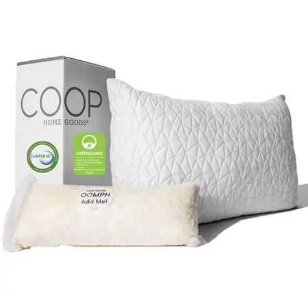 - Premium Adjustable Loft - Shredded CertiPUR Memory Foam Pillow with Washable Removable Cover (King | Walmart (US)