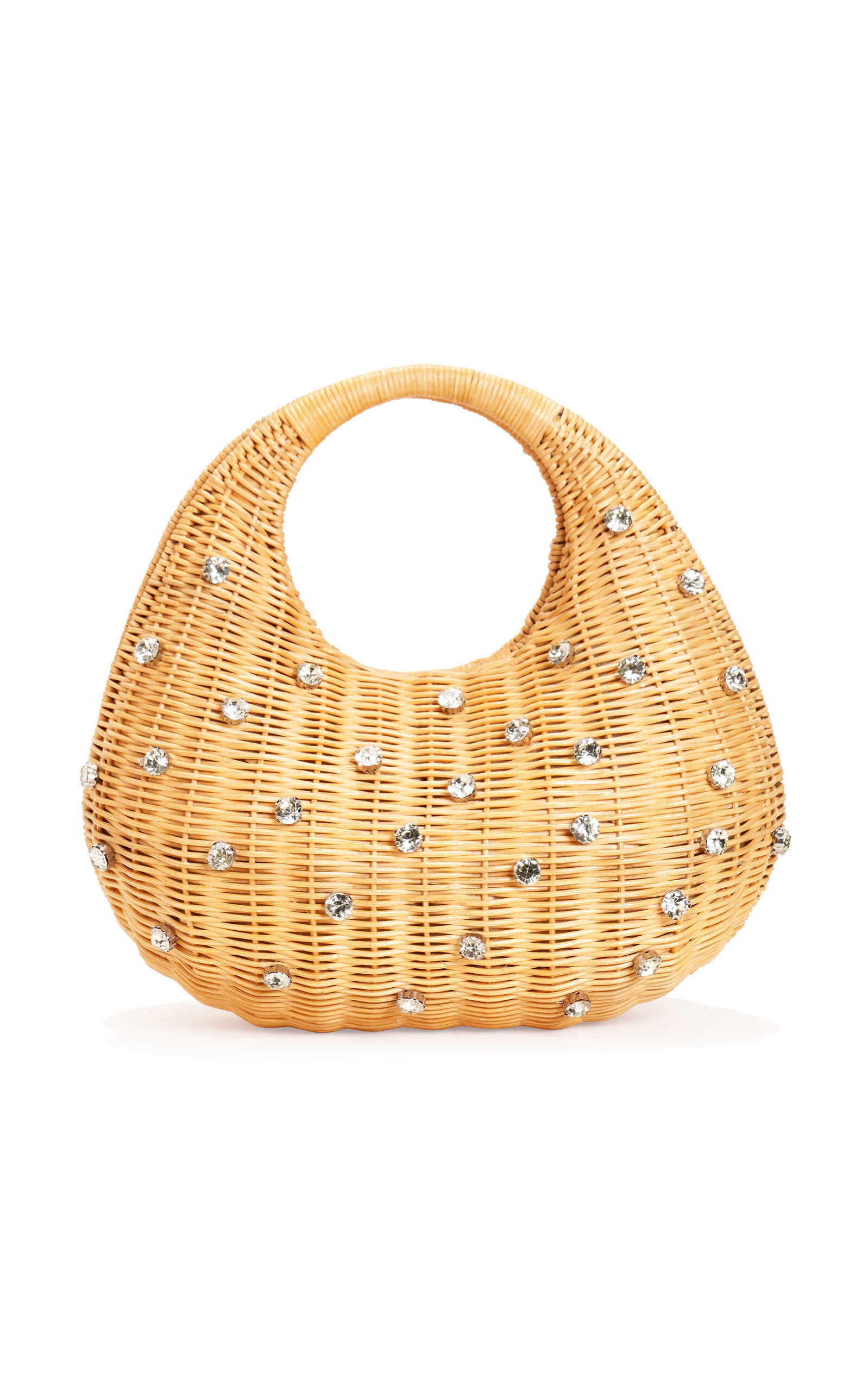 Hudson Crystal-Embellished Wicker Bag | Moda Operandi (Global)