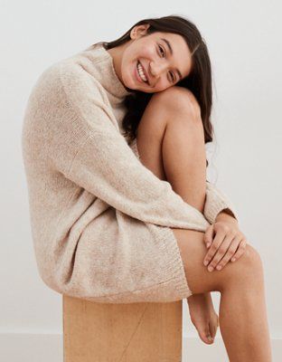 Aerie Turtleneck Sweater Dress | American Eagle Outfitters (US & CA)