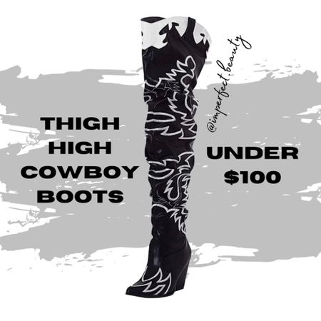 Trendy Thigh High Cowboy Boots
winter boots, stylish boots, trending winter shoes, Amazon shoe finds

#LTKSeasonal #LTKshoecrush #LTKunder100