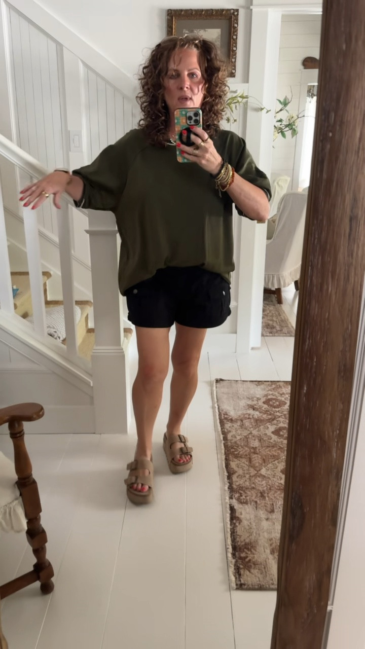 Easy and inexpensive outfit of the day for Summer. I did size up in this top because it is oversized but I wouldn’t have to. Everything else runs true to size. 

#LTKMidsize #LTKSaleAlert #LTKStyleTip