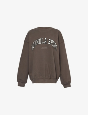 Oversized-fit logo-embroidered organic-cotton sweatshirt | Selfridges
