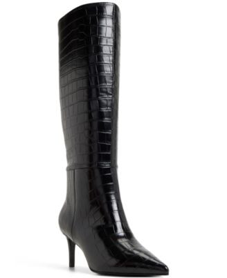 Women's Heather Knee High Pointy Toe Boots | Macy's