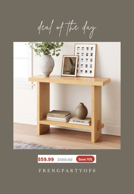 70% off this small sized console table plus free shipping! Great reviews too!

#LTKfindsunder100 #LTKhome #LTKsalealert