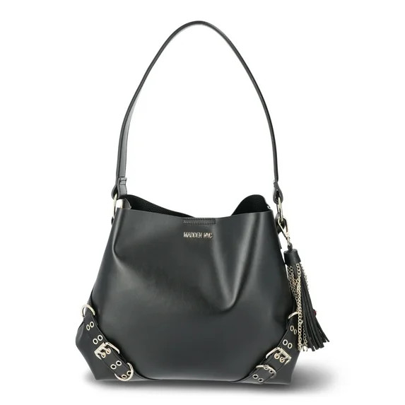 Madden NYC Women's Large Tote Handbag, Black | Walmart (US)