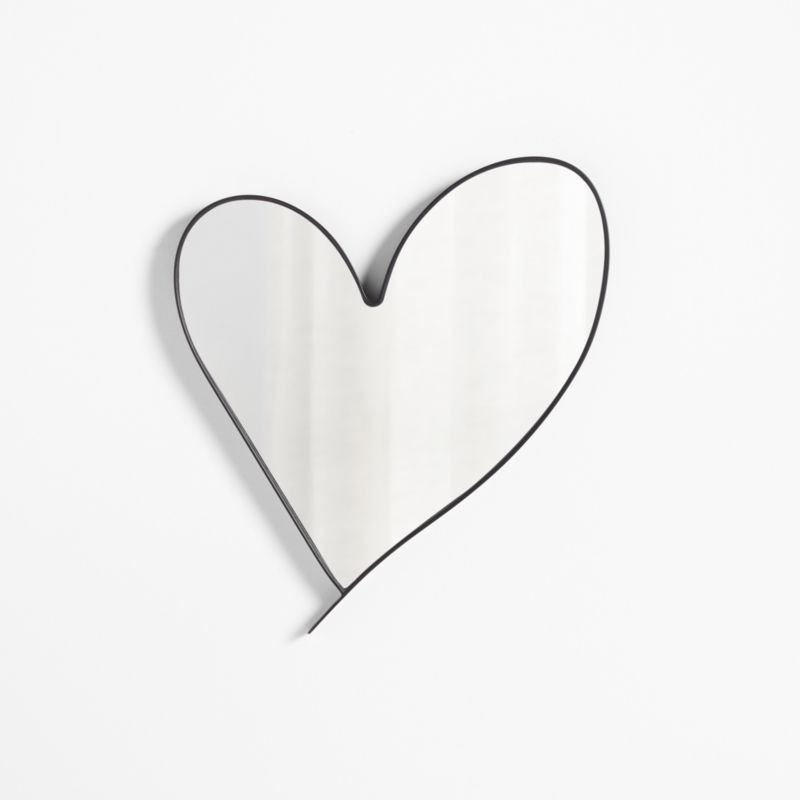 Small Heart Black Wall Mirror by Leanne Ford + Reviews | Crate & Kids | Crate & Barrel