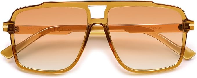 VANLINKER Polarized Trendy Oversized Aviator Sunglasses for Women Men 2025 Retro Shades VL9853 | Amazon (US)