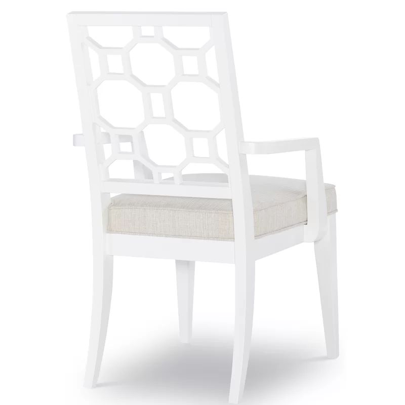 Yazmin Arm Chair in White/Light Gray (Set of 2) | Wayfair Professional
