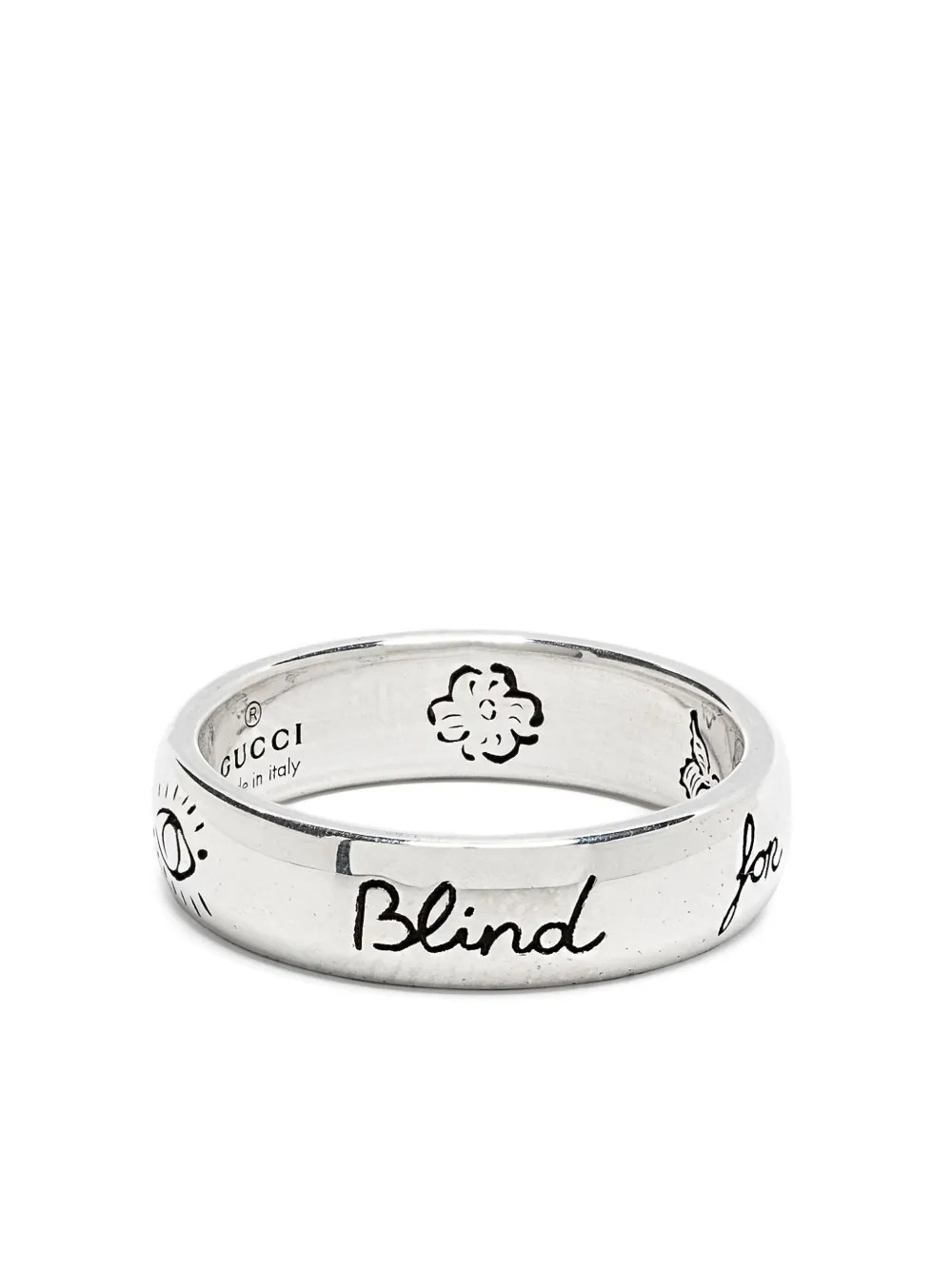 Gucci sterling silver Blind For Love ring | Farfetch Global