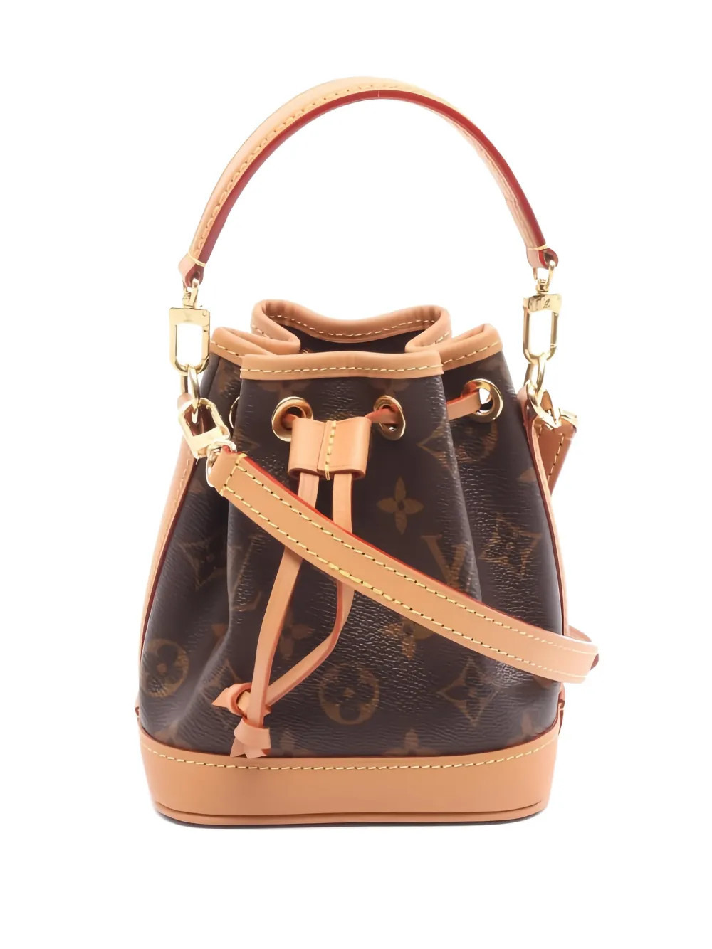Louis Vuitton Pre-Owned 2010s Nano Noe Monogram bucket bag - Brown | Farfetch Global