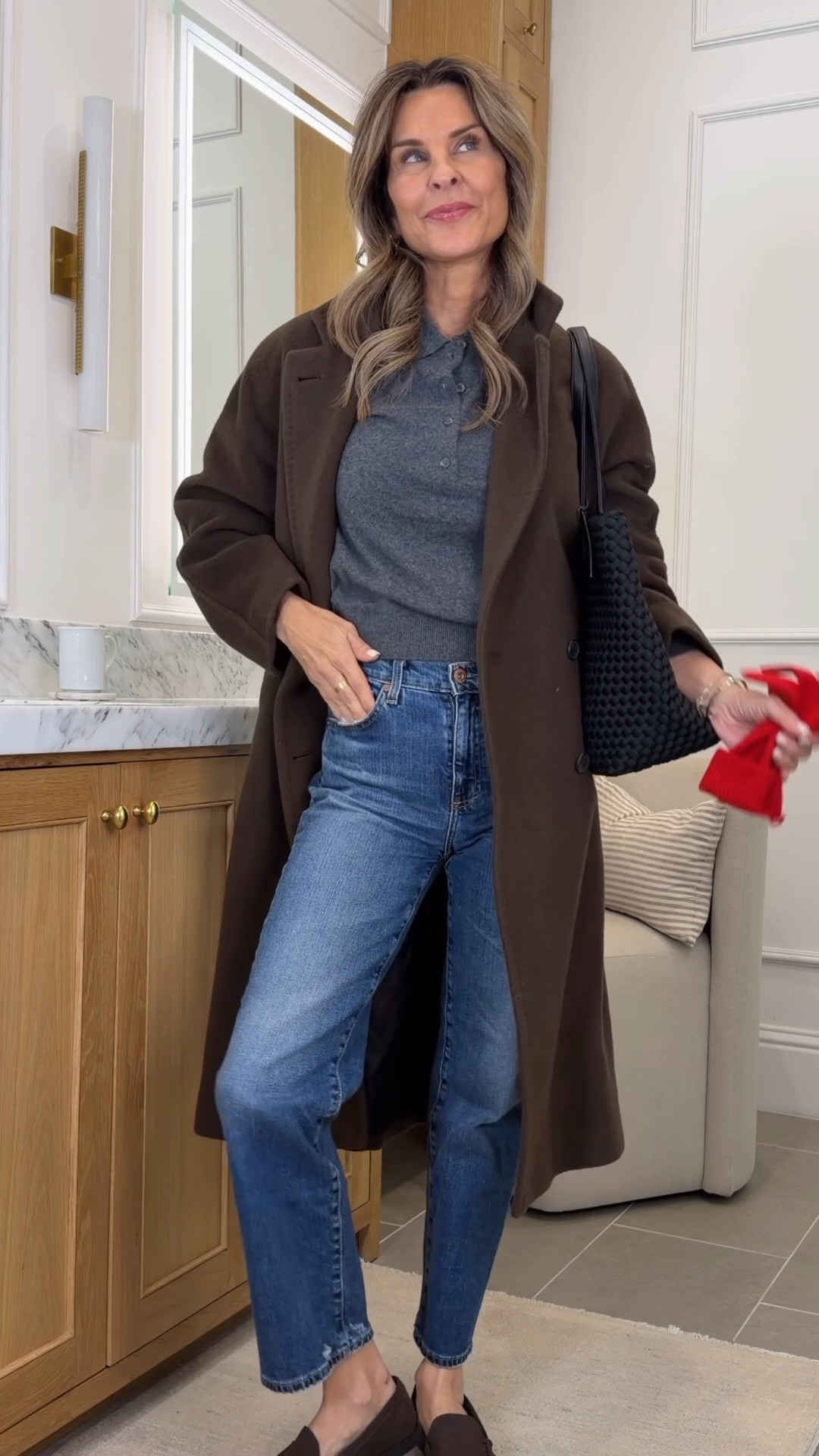 Day 2 Winter Look
-Aritiza coat sz 2XS
(Linked the Quince look-for-less)
-Long sleeve shirt sz Small code LPXTX15
-Cashmere polo top sz Small
-AG Crop 50% off TTS (linked full length too) 
-Target loafers size down half size or wear with socks, TTS 
-cashmere gloves
-Woven tote with zipper 


#LTKOver40 #LTKSaleAlert #LTKootd