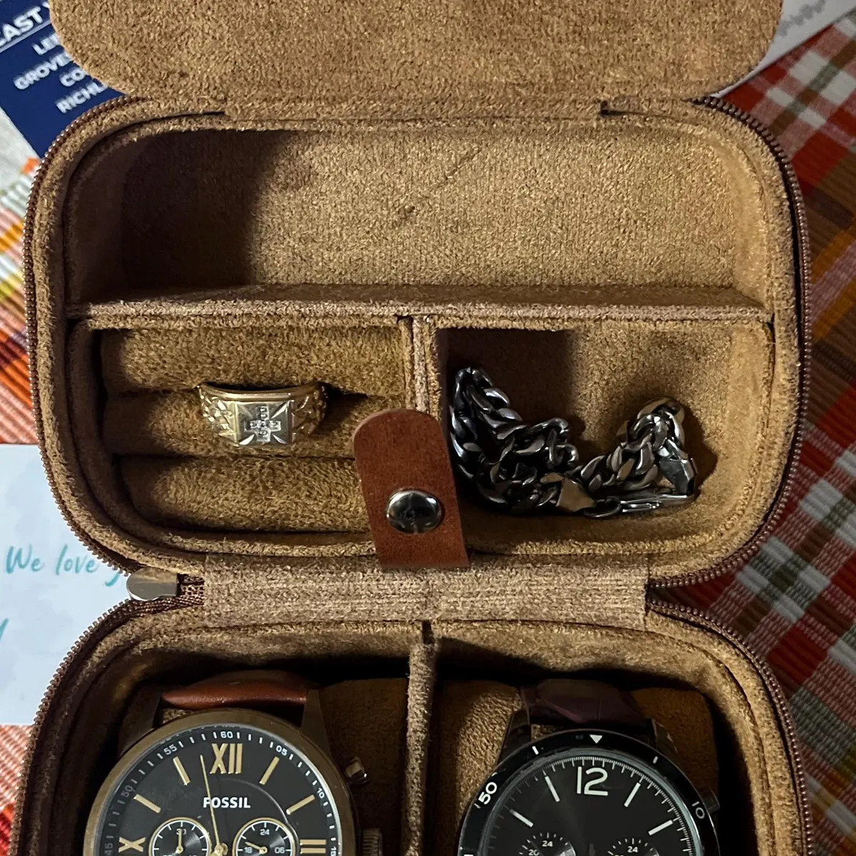 Personalized Watch Box for Men, Watch Storage, Travel Jewelry Case,watch holder for men, Brown Wa... | Etsy (US)