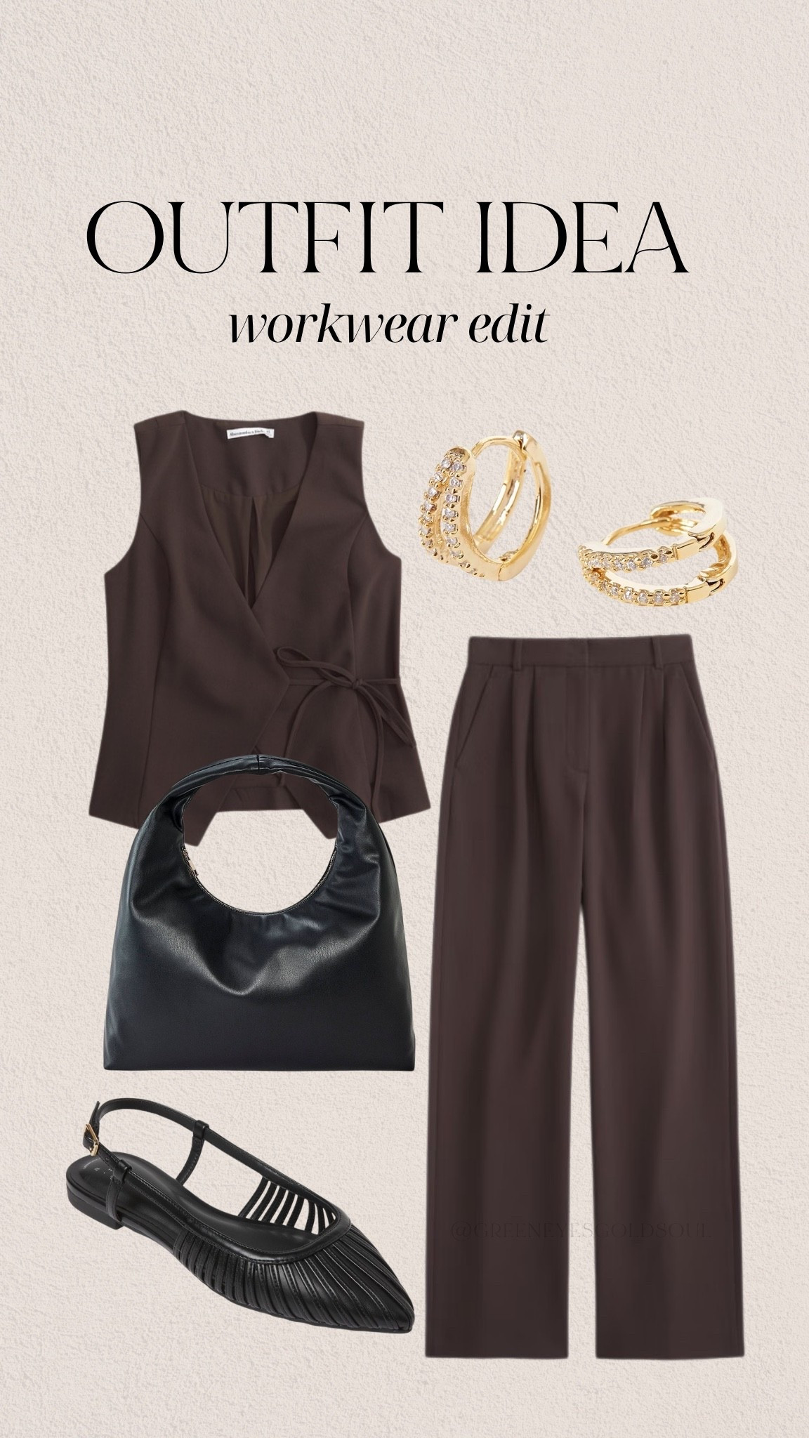 Effortless workwear, but make it chic 🖤✨
This neutral set is the definition of polished without trying — tailored, minimal, and so easy to mix + match for everyday office looks.

Paired with sleek flats, a statement bag, and gold jewelry for that elevated finish. This is one of those outfits you’ll reach for on repeat 👀

Perfect for office days, meetings, or anytime you want to look put-together in seconds.

Tap to shop the full look 🖤

workwear outfit, office outfit ideas, business casual outfits women, neutral outfit ideas, minimalist style outfits, chic workwear, elevated basics outfit, tailored pants outfit, vest outfit women, capsule wardrobe essentials, everyday work outfits, polished outfit ideas, modern office style, neutral capsule wardrobe, spring work outfits, effortless style women, classic wardrobe staples, quiet luxury outfit, black and brown outfit, women’s office fashion

#workwearstyle #officeoutfit #businesscasualstyle #neutraloutfit #minimalstyle #chicstyle #everydayoutfits #outfitinspo #styleinspiration #capsulewardrobe #elevatedbasics #effortlessstyle #quietluxury #modernstyle #classicstyle #womenwithstyle #fashioninspo #springstyle #ootdideas #wardrobestaples

#LTKWorkwear #LTKSeasonal #LTKgrwm