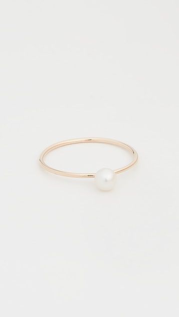 14k Gold Freshwater Cultured Pearl Stacking Ring | Shopbop